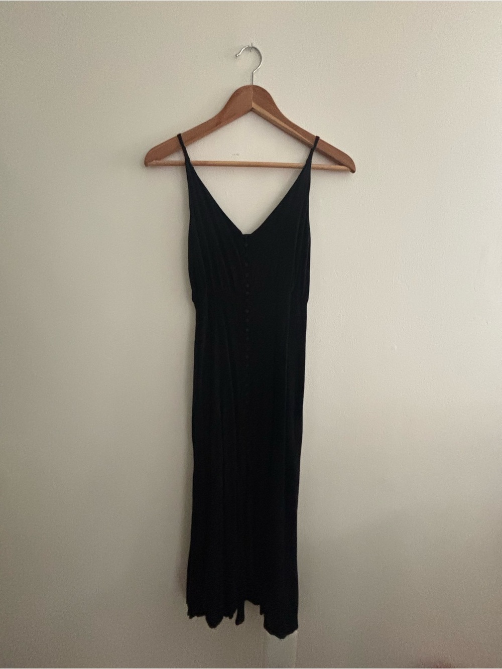 Lira Black V-Neck Spaghetti-Strap Maxi Dress